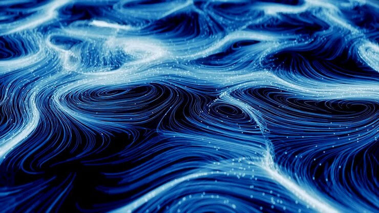 Abstract swirly trails. Seamless loop.