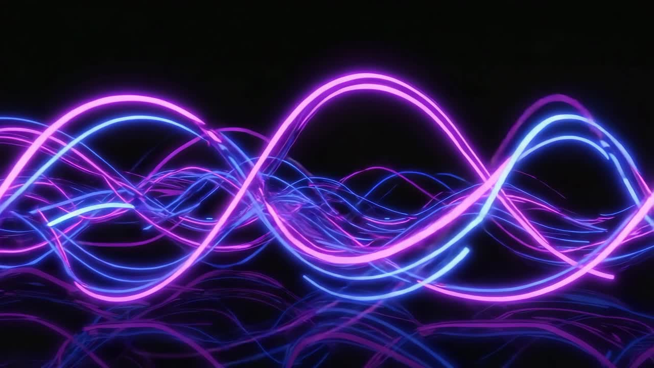 абстрактные неоновые волны