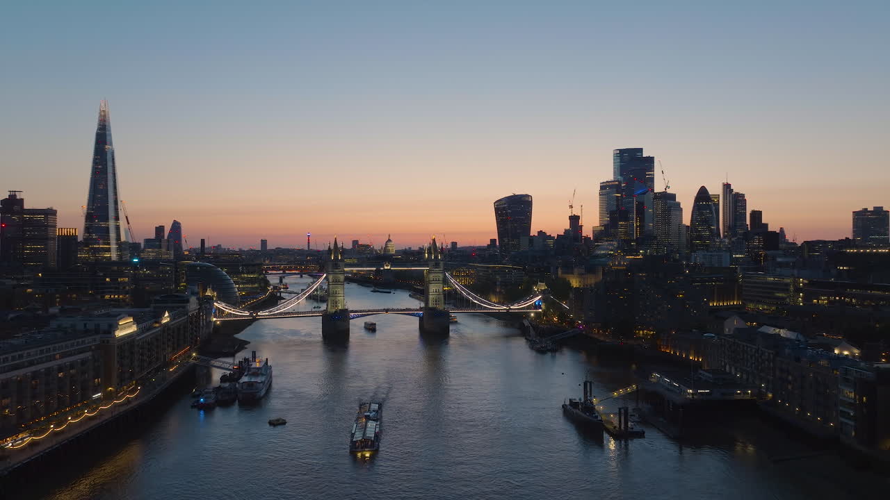 London Skyline at Sunset from Above