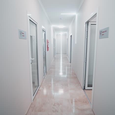 corridor in modern clinic
