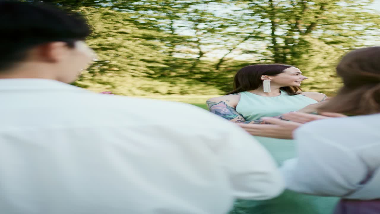 People celebrating at a wedding