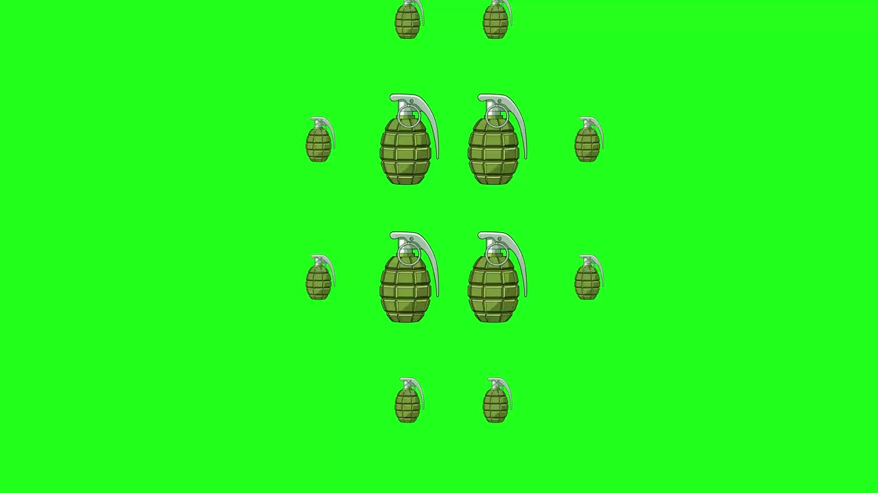 paquete de transición de la granada de pantalla verde