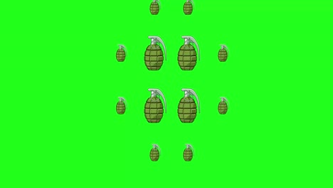 paquete de transición de la granada de pantalla verde