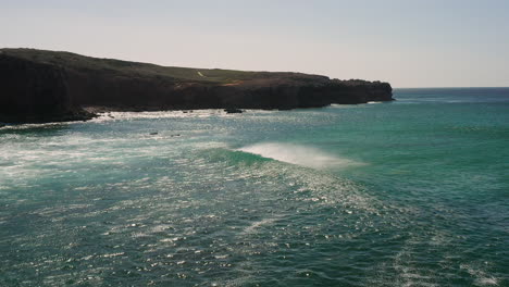 Aerial:-The-surf-beach-of-Bordeira-in-the-Algarve