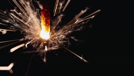 close-up of burning sparkler