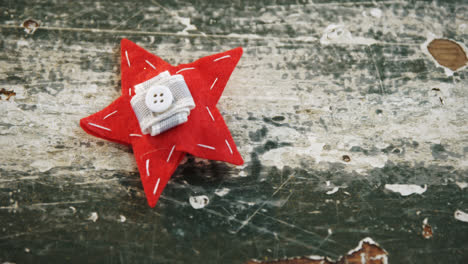 christmas decoration on wooden table 4k