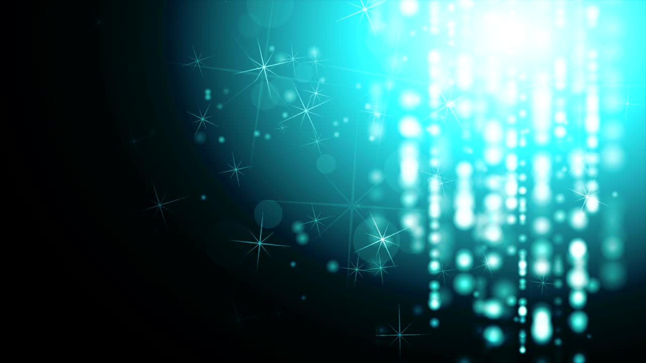 azul abstracto luces brillantes y brillantes animación de video