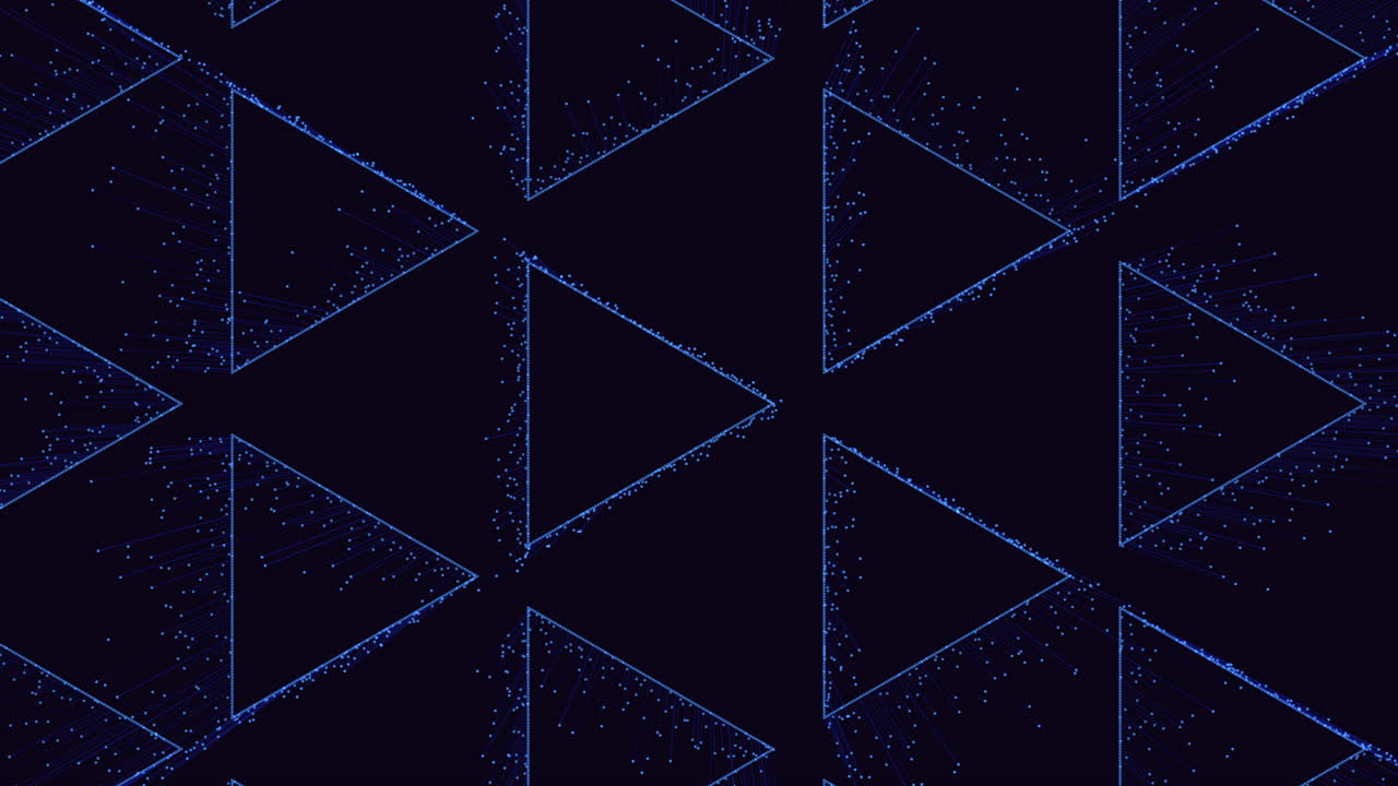 복잡한 교차선을 가진 대칭 삼각형 패턴