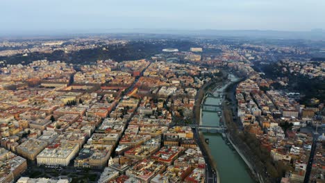 aerial view of river tiber