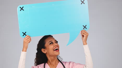 Nurse,-doctor-voice-and-speech-bubble-poster