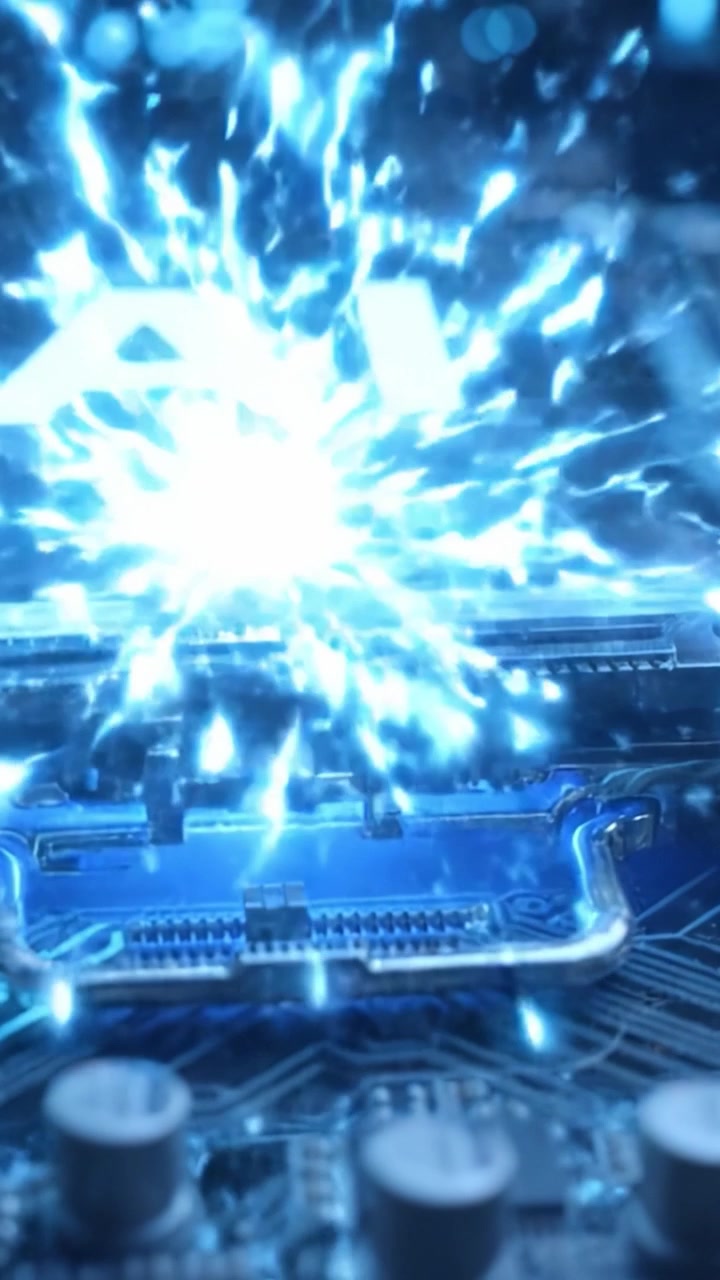 Exploring the Intricate Details of a High-Tech Circuit Board Featuring Advanced AI Components and Illuminated Connections in a Modern Computing Environment