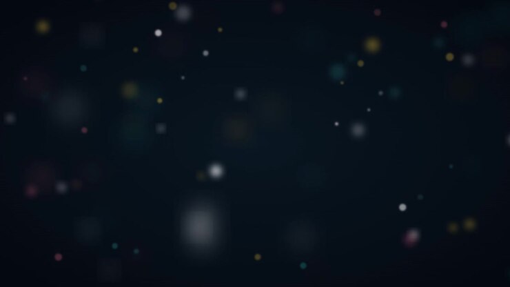 Abstract Background with Floating Glowing Particles on Dark Backdrop