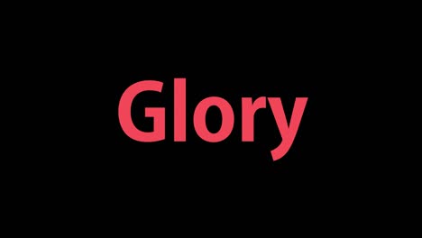 gloria texto animación mensaje gráficos en movimiento