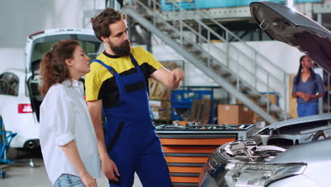 garage repairman using ar technology