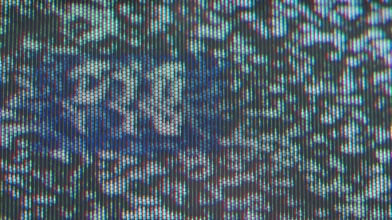 Distorted Television Screen