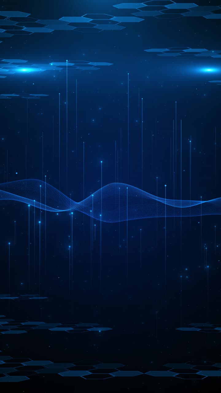 Ai technology motion of digital data flow technology network concept with moving lines and dots