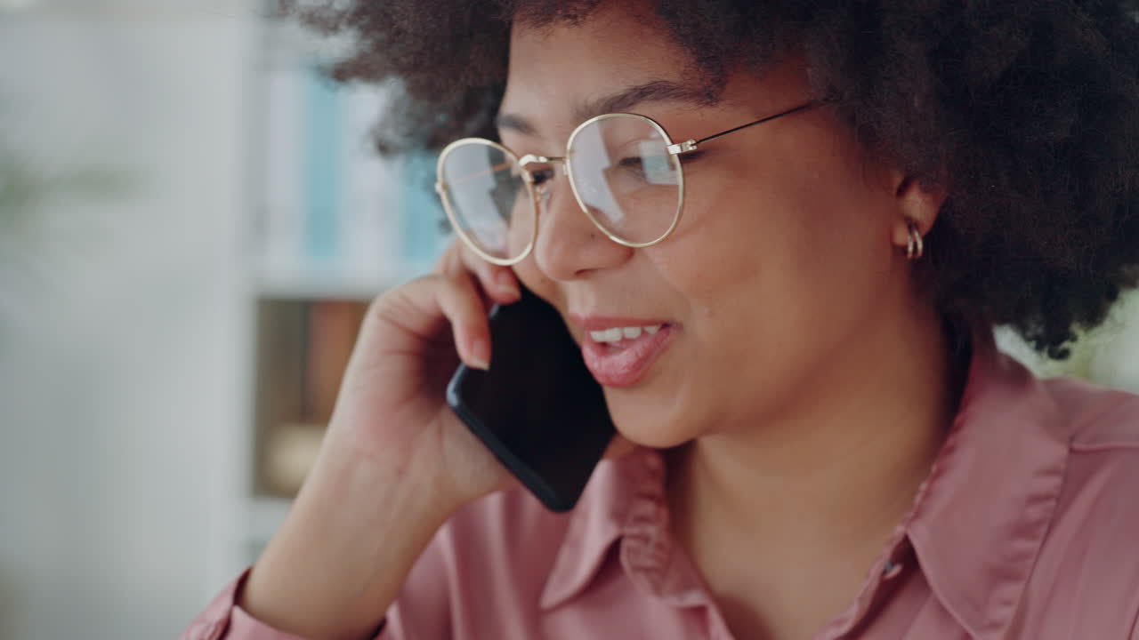 Black woman, laptop or phone call for networking