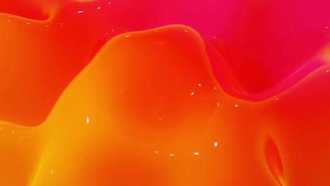 estilo abstracto de fondo en bucle, cambiando la superficie de material translúcido suave como jalea de melocotón. creativo suave brillante 3d bg con brillo interno para eventos festivos 4k. gradiente amarillo naranja rojo.