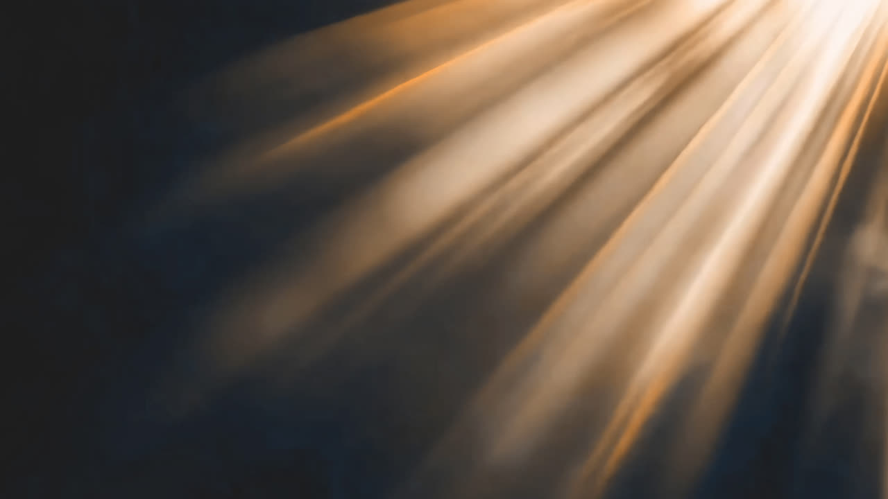 Raios de luz solar brilhando sobreposição animada, vídeos em 4K transparentes, canal alfa, ProRes 4444