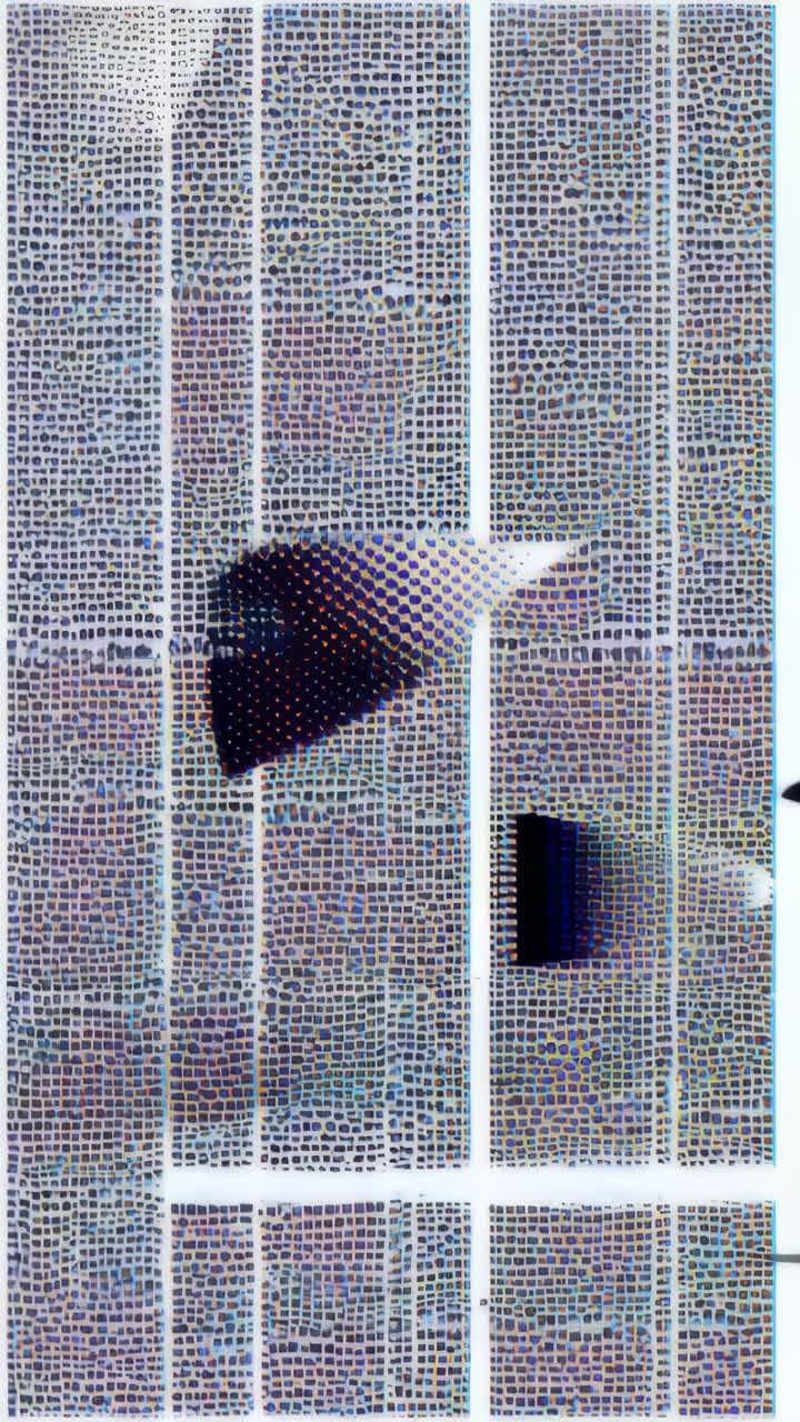 Abstract Geometric Shapes Halftone Design