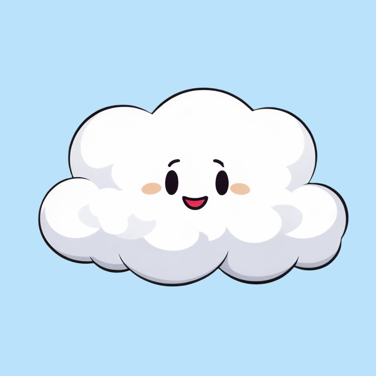 Cute smiling cloud illustration