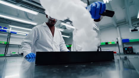 science experiment in a modern laboratory