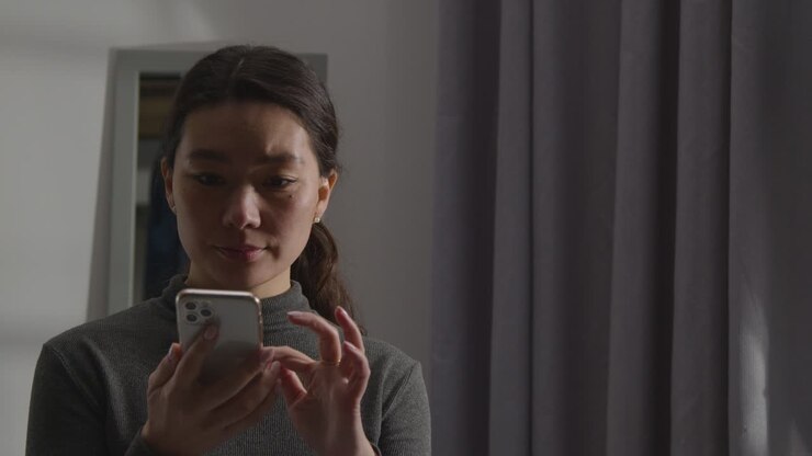 Pleased Young Woman At Home Receiving Text Message Confirming Job Offer 2