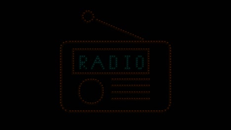 logotipo de la luz de radio