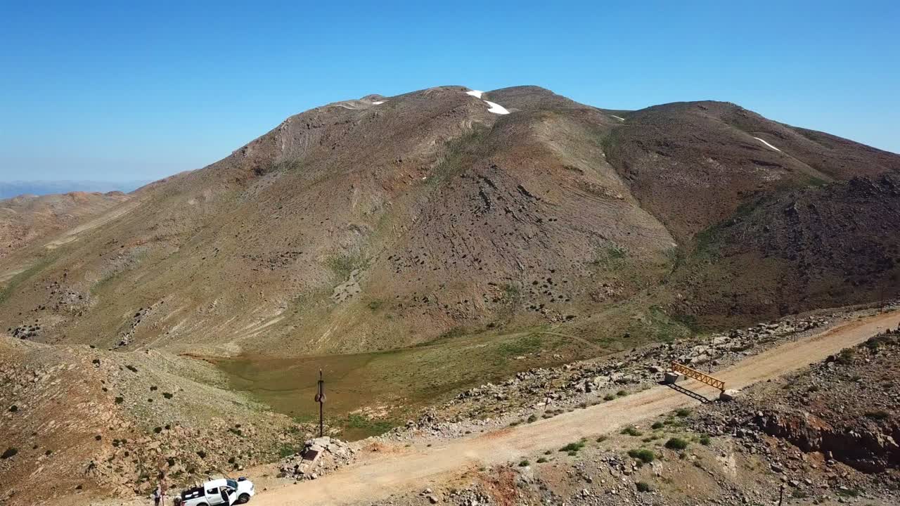 el monte hermón, vista desde el aire, israel