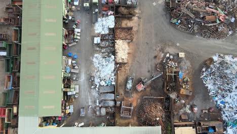 Patio-De-Reciclaje-Hoddesdon-Hertfordshire-Reino-Unido-Antena-Drone-Vista-Superior