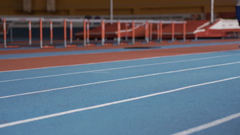 Young people running indoors