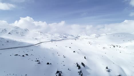 aerial views of mountain peaks from loveland pass, colorado