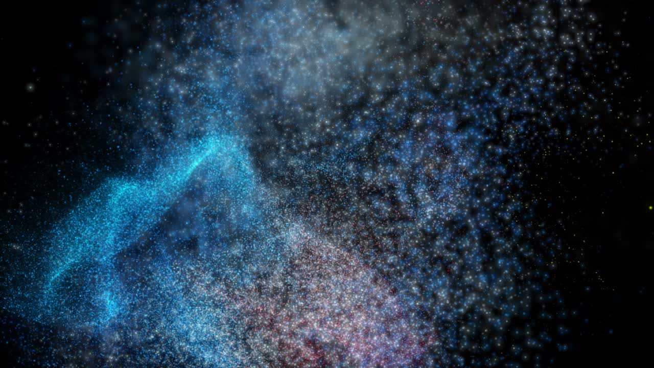 느린 동작에서 박이는 입자와 함께 미래의 애니메이션, 4096x2304 루프 4k