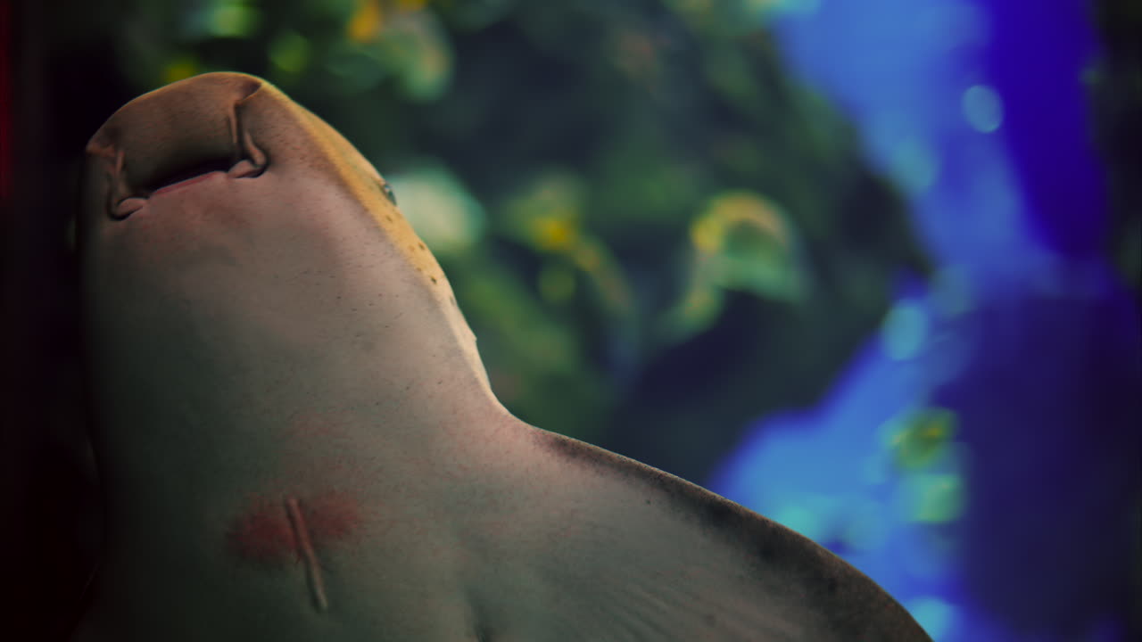 Close up of a Nurse shark swimming in the water