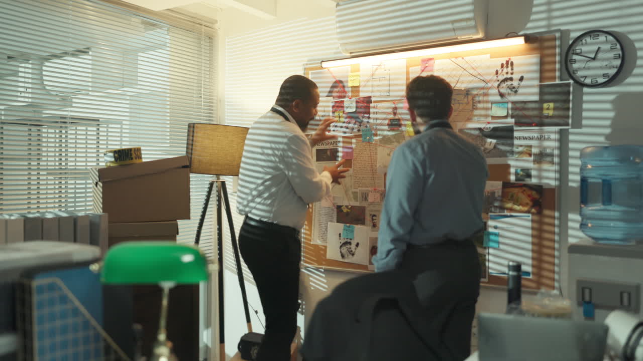 Detectives Discussing a Case in an Office