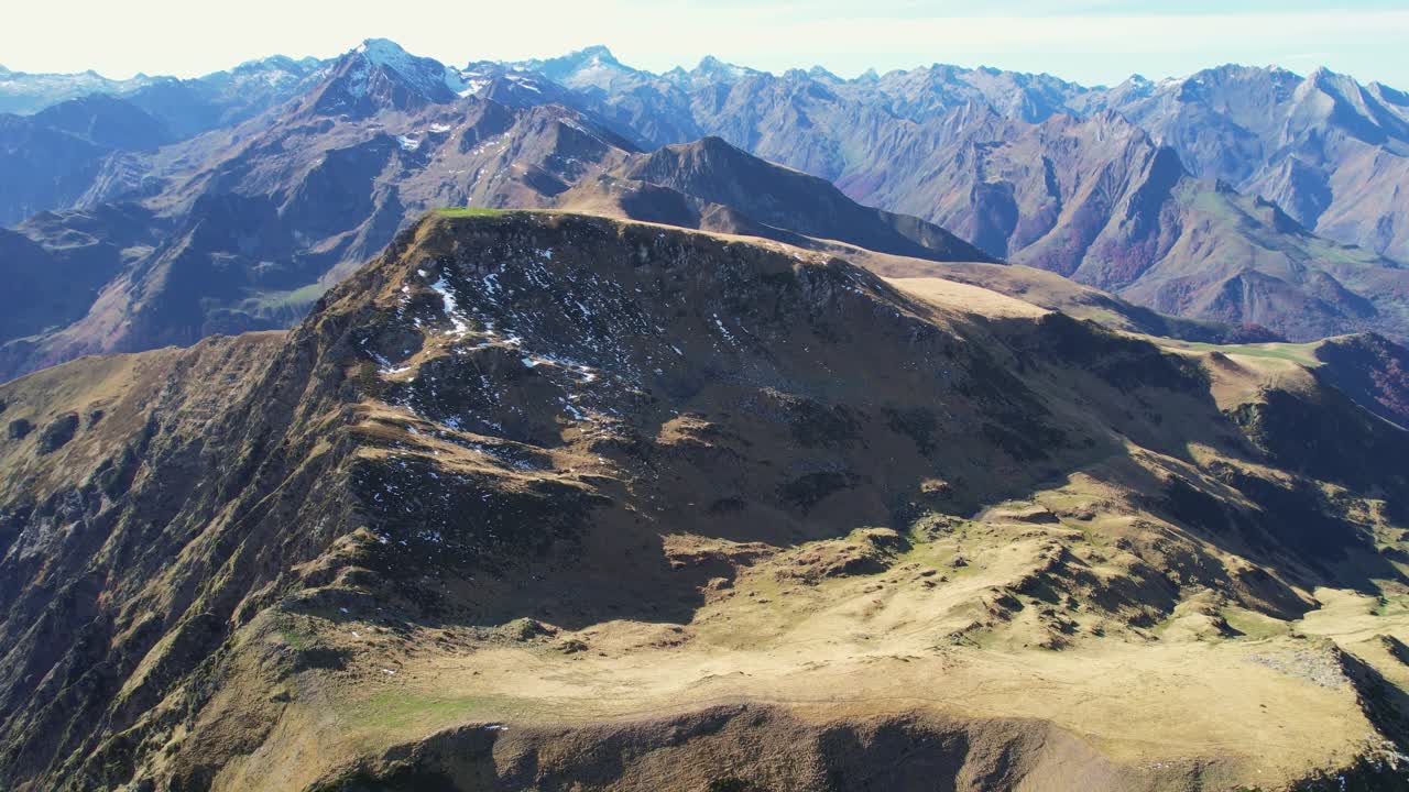 Aerial view of Pic du Cabaliros in Pyrenees, perfect for hiking adventures
