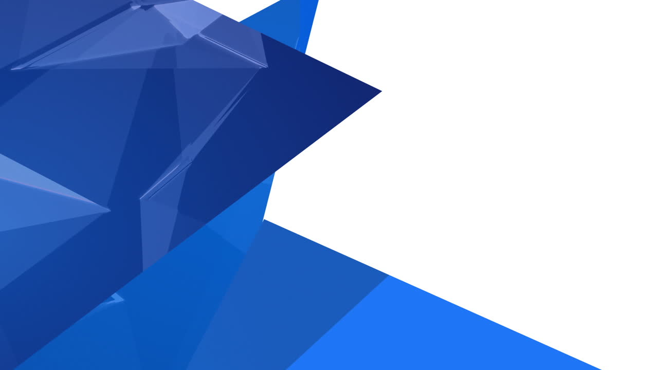 animación digital de tres triángulos contra un fondo blanco