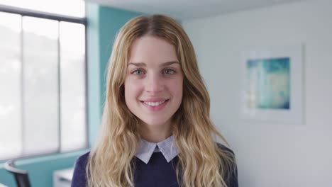 caucasian woman smiling at camera