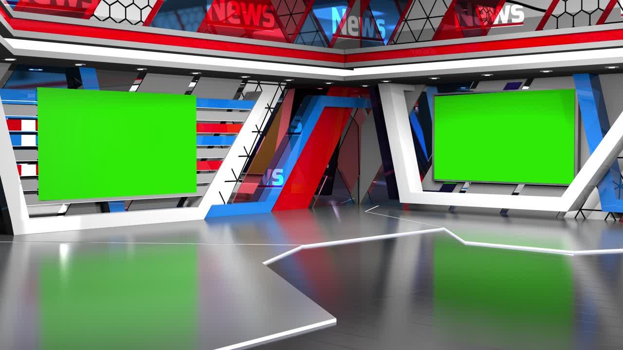 3d 가상 뉴스 스튜디오 배경 루프