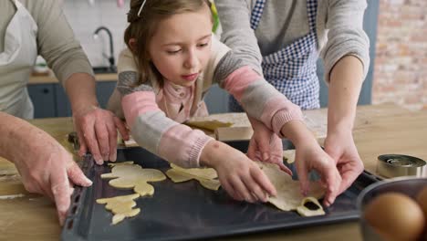Video-of-little-girl-making-Easter-cookies-with-family