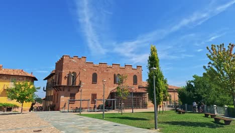 panoramic view of historic buildings and clock tower