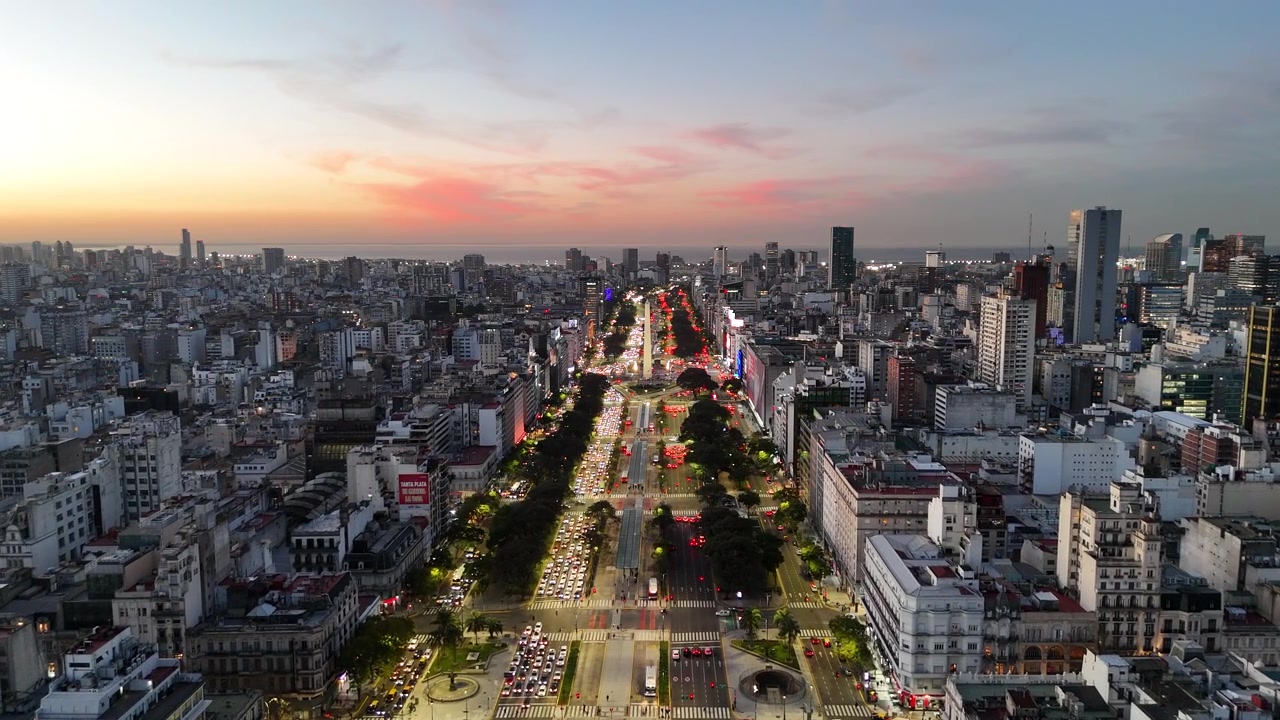 Twilight Above Buenos Aires - City Lights and Sunset Sky 7