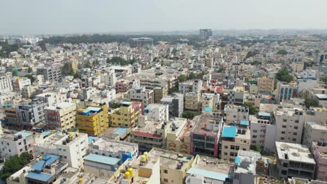 aerial video of a high-density residential area in an indian city