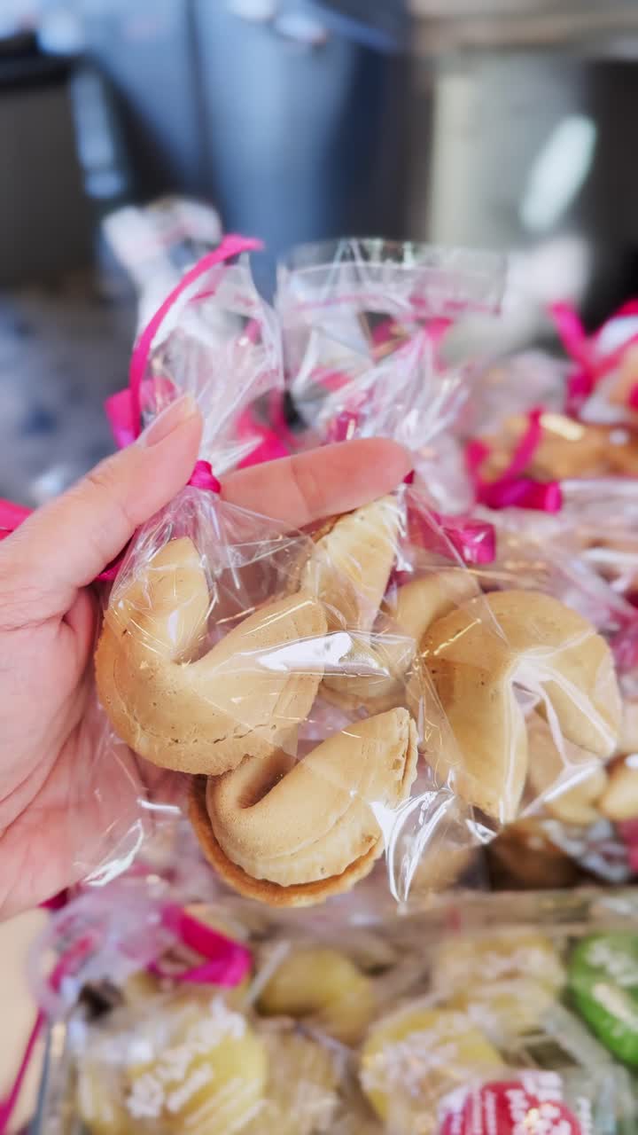 A hand holding a bag of Chinese food