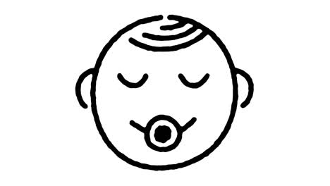 day care services doodle line icon animation