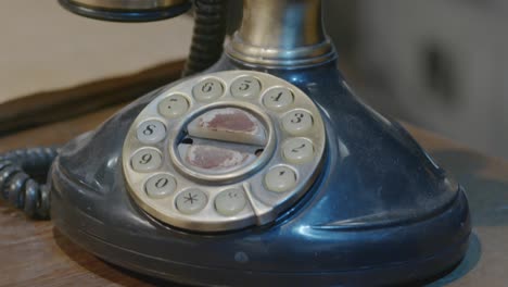 Old-paramount-1920-or-1930-telephone-with-dial-wheel-camera-pan