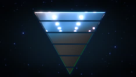 Motion retro blue triangle abstract background