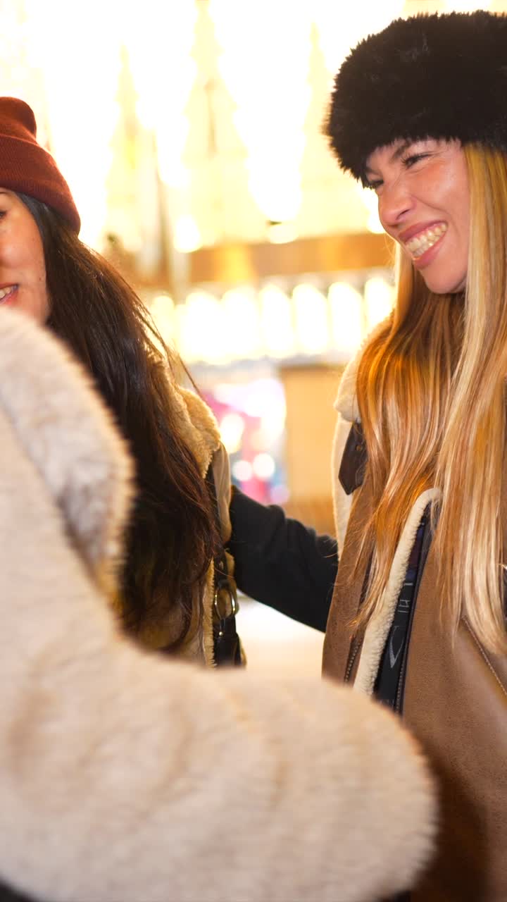 Women wearing hats and fur coats