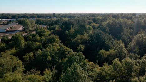 Rotation-from-lush-trees-to-old-motel