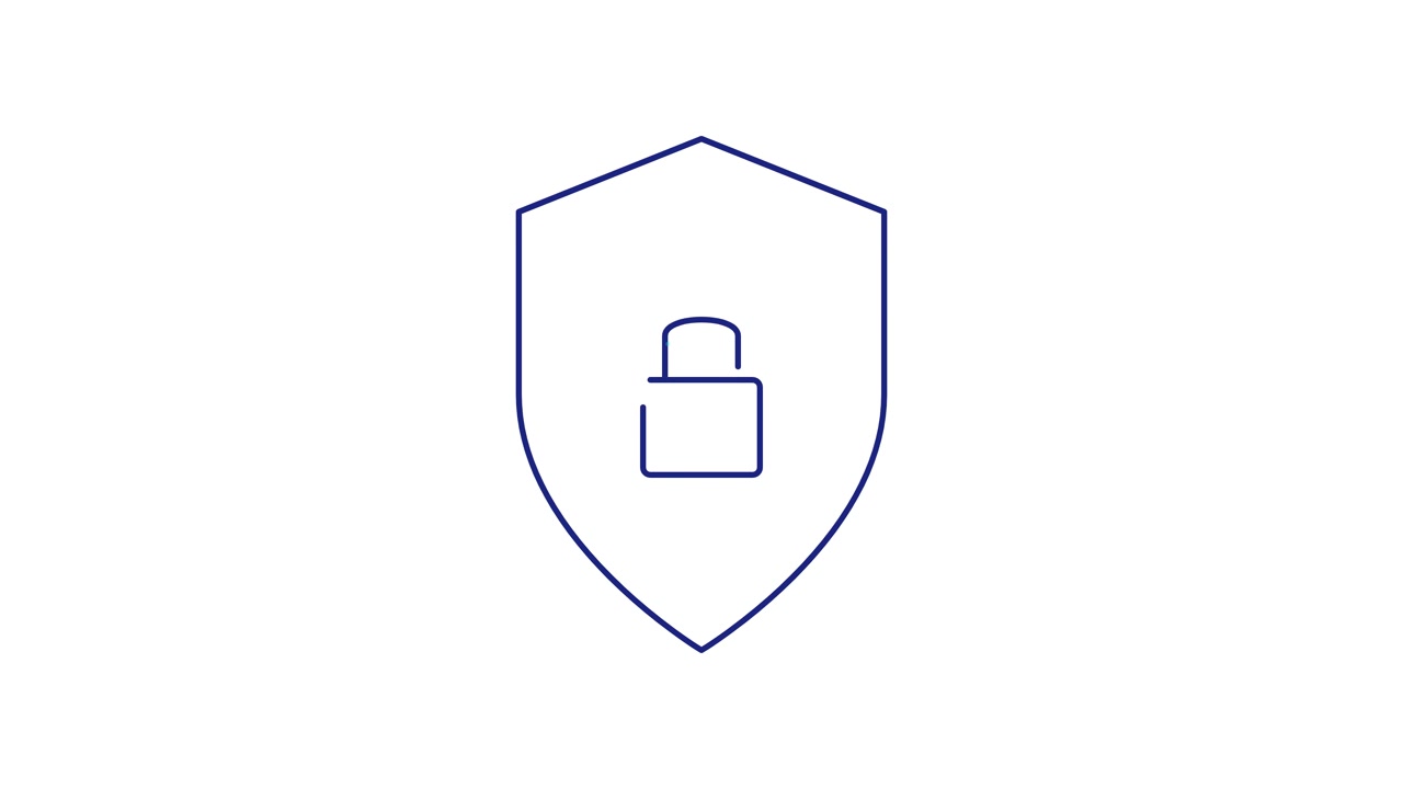 Animated Shield Icon with Scanning Security Effect